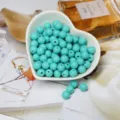 Perles rondes en acrylique couleur bonbon turquoise pour la création de bijoux - Perle Ronde (BSD343) / 6mm (200 pièces/paquet) / Vert Paon