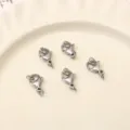 High-quality silver stainless steel lobster clasps for DIY jewelry making connectors - 10 Sets/Pack / 13×8.5mm / Steel