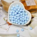 Hellblaue runde Acrylperlen für DIY-Schmuckherstellung in attraktiven Bonbonfarben - Glatte Runde Perle (BSD343) / 6mm (200 Stück/Packung) / Hellblau