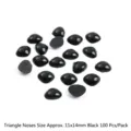 Nasi di sicurezza triangolari neri in plastica 11x14mm per peluche e bambole - Naso Triangolare (11x14mm) / Confezione da 100 Pezzi / Nero