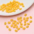 Perline ovali gialle in resina a base piatta per occhi di animali e creazioni fai-da-te - Occhi Ovali (4x6mm) / Confezione da 100 Pezzi / Giallo