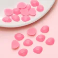 Perle piatte in resina rosa per occhi di animali fai-da-te e accessori capelli - Naso Triangolare (12x15mm) / 50 Pezzi/Confezione / Rosa