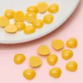 Perline in resina semisferiche giallo brillante per occhi di bambole DIY e artigianato - Naso / 100 Pezzi/Confezione (10x11mm) / Giallo