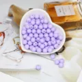 Lavendelfarbene Acrylperlen rund lose für DIY-Schmuckherstellung - Glatte Runde Perle (BSD343) / 6mm (200 Stück/Packung) / Hellviolett
