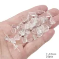 Clear irregular glass chip loose beads for DIY handmade crafts and nail art 7-12mm 20pcs - 7-12mm (20 Pieces/Pack) / Clear White