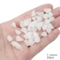 Translucent white irregular glass beads 7-12mm for DIY handmade jewelry and nail art - 7-12mm (20 Pieces/Pack) / White Jade