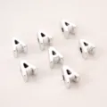 Silver-plated acrylic alphabet A beads for DIY jewelry and phone charms - Letter A / 17x21mm (Aperture 6mm)