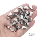 Irregular metallic silver glass beads for DIY jewelry making 7-12mm 20pcs variant - 7-12mm (20 Pieces/Pack) / White Gold