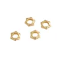 Set of four gold hollow hexagram spacer beads for handmade DIY jewelry crafting - Gold / Hollow Hexagram (Diameter 9mm)