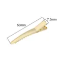 Gouden metalen eendenbek haarspeld voor DIY accessoires, 50mm lengte specificatie - Puntige Druppel Clip (50x7.5mm) / 1 Stuk / Goud