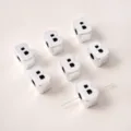 Polished silver-plated acrylic letter B beads with large holes for DIY jewelry making - Letter B / 15x21mm (Aperture 6mm)