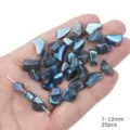 Set of 20pcs irregular 7-12mm iridescent blue glass beads for DIY jewelry craft - 7-12mm (20 Pieces/Pack) / Dark Blue