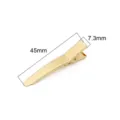 Gouden eendenbek haarklem voor DIY-accessoires, lengte 45mm en breedte 7.3mm. - Puntige Druppel Clip (45x7.3mm) / 1 Stuk / Goud