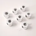Silver-plated acrylic letter C bead with large hole for DIY jewelry making - Letter C / 16x20mm (Aperture 6mm)