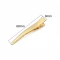 Professionele goudkleurige metalen eendenbek haarklem voor DIY accessoires, 60 mm lang - Puntige Druppel Clip (60x9mm) / 1 Stuk / Goud