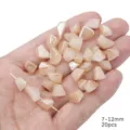 Irregular pearlescent peach glass beads for DIY jewelry making, 7-12mm size - 7-12mm (20 Pieces/Pack) / Ivory Champagne