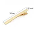 Gouden haarklem voor doe-het-zelf projecten, afmetingen 60 mm lang en 6,3 mm breed metaal. - Vierkante Eendenbek Clip (60x6.3mm)