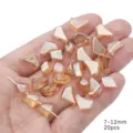 Irregular amber glass beads for DIY handmade jewelry making 7-12mm set of 20pcs - 7-12mm (20 Pieces/Pack) / Light Burgundy Champagne