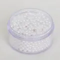 Round white ABS acrylic pearl loose beads in clear container for DIY jewelry making - 4mm (Approx. 200 Pieces/6g) / White