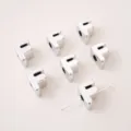 Silver plated letter F acrylic bead with large hole for DIY jewelry making - Letter F
