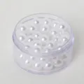 White round ABS acrylic pearl beads for DIY jewelry making in clear storage container - 10mm (Approx. 30 Pieces/16g) / White