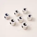 Acrylic UV silver-plated large hole letter G beads for DIY jewelry making - Letter G