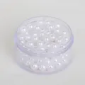 White ABS acrylic pearl beads for DIY jewelry making in a transparent storage jar - 8mm (Approx. 50 Pieces/13g) / White