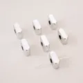 High-quality UV silver-plated acrylic large hole oval spacer beads for DIY jewelry making - Letter I