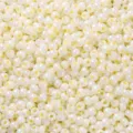 Perles de rocaille en verre crème irisé pour la création de bijoux DIY et colliers - Jaune