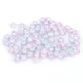 Perle tonde in finta madreperla ABS sfumate con fori per creazione di gioielli fai da te - 4mm (Circa 500 Pezzi/Confezione) / Gradiente Rosa Viola Blu