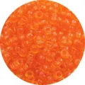Perle a barile in acrilico arancione trasparente per creazione gioielli DIY - Circa 100 pezzi/confezione / Arancione