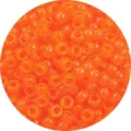 Perline a barilotto in acrilico arancione trasparente per la creazione di gioielli e bracciali - Circa 100 pezzi/confezione / arancio-rosso