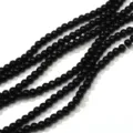 High-quality glossy black round beads 5-8mm for handmade DIY jewelry necklace and bracelet making - 38cm Strand (Approx 100 Pieces) / Black Round Bead