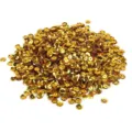 Paillettes dorées hexagonales brillantes pour couture et bijoux DIY - 6mm 20g/Paquet (Environ 1200 Pièces) / Base Argentée Or Foncé