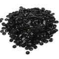 Tas de paillettes noires à facettes pour la décoration de bijoux et de vêtements DIY à coudre - 6mm 20g/Paquet (Environ 1200 Pièces) / Base Argentée Noir