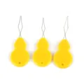 Juego de tres enhebradores de agujas de plástico amarillo con forma de calabaza para coser - Juego de 3 / Amarillo