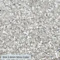 Silberne unregelmäßige Glasbruchsteine 2-4mm für DIY Epoxidharz Handwerk Dekoration Füllung - 2-4mm / Silber