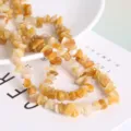 Natürliche gelbe Bruchsteinperlen mit Löchern für DIY-Schmuckherstellung und Armbänder - Natürlicher Huangdongling-kies