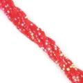 Vibrant red square glass beads with aurora finish for creative DIY jewelry making projects - 100 Pieces/Pack (3mm) / Red AB