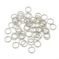 Silver open jump rings for jewelry making DIY earrings and necklace connection - 200 Pieces (0.7x5mm) / Silver Tone