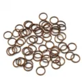 Bronze-colored iron open jump rings for DIY jewelry making, necklace connection rings. - 500 Pieces (0.5x3mm) / Antique Red