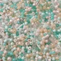 Mixed pastel glass seed beads and bugle beads for DIY jewelry making and crafting. - 20g/Pack / 16# Cobalt Dream (Lake Blue Beige)