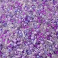 Assorted purple glass seed beads and tube beads for DIY jewelry making crafts set - 20g/Pack / Grape Frost (19#)