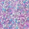 Macro view of mixed purple and blue glass seed beads for DIY jewelry making crafts - 20g/Pack / Blue Purple Star Sea (21#)