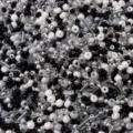 Mixed black white and silver glass seed beads and bugle beads for DIY jewelry making - 20g/Pack / Black & White (30#)