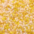 Mixed yellow and cream glass seed beads for DIY jewelry and crafts. - Approx 2mm, Approx 700 Pcs / Vibrant Series (36#)