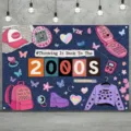 Ζωντανό Y2K 2000s ρετρό φόντο φωτογραφίας για διακοσμήσεις πάρτι γενεθλίων. - Στυλ Κολάζ Ρετρό Denim Y2K (SBJ-004) / 95x75cm
