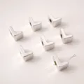 Silver UV plated acrylic large hole letter L beads for DIY jewelry and phone charms - Letter L