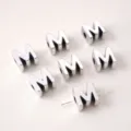 Metallic silver UV plated acrylic alphabet beads letter M with large holes for DIY - Letter M