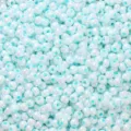 Perles de rocaille rondes bleu clair irisé 2-4 mm pour la création de bijoux DIY - Bleu lac